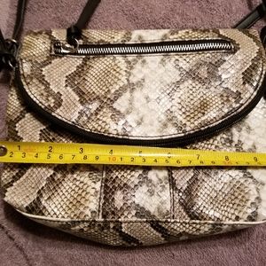 Faux snakeskin small crossbody